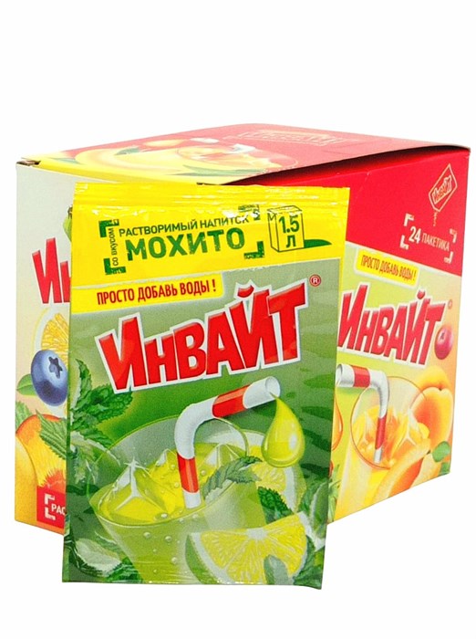 Растворимый напиток ИНВАЙТ-ЮПИ Мохито (Канди Клаб) (INV033) 12 гр*6 бл*24 шт INV033 - фото 19169