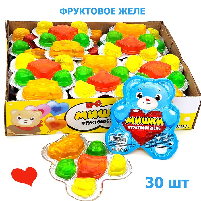 Желе Мишки фруктовое (Danli) 35 гр*16 бл*30 шт 202516 - фото 19189