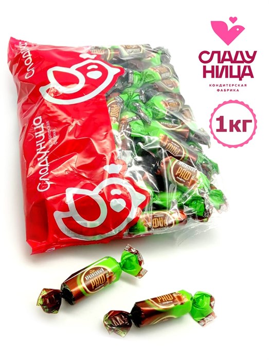 Конфеты Арахисовый раф с начинкой 1 кг в мягкой карамели 1кор х 5 пак*1 шт 74-78/ 25942 - фото 19554