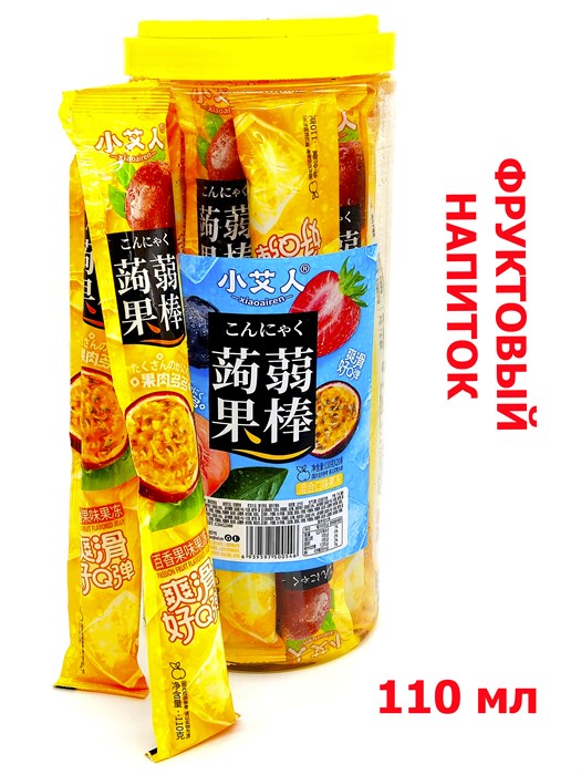 Фруктовый напиток сок-мороженое Маракуйя Xiaoairen (500546) 110 мл*1 кор х 8 банок х 20 шт 500546 - фото 19665