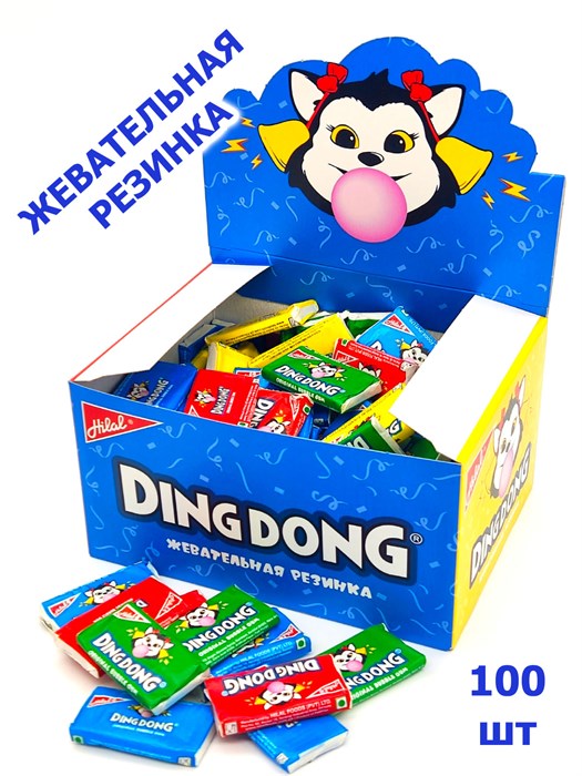 Жевательная резинка Ding Dong (709151) 3,5 гр*20 бл*100 шт 709151 - фото 19862