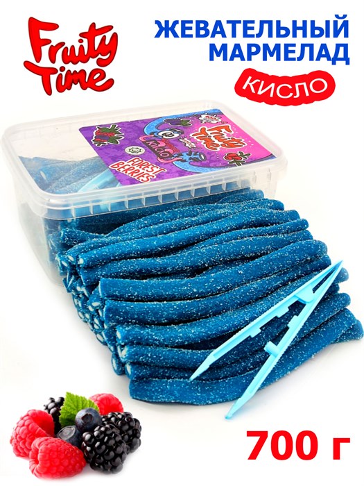 Мармелад жевательный Fruity Time в обсыпке со вкусом Лесных ягод Карандаши 700 гр*1 кор х 6 бл*1 шт 226 700 / 4780 - фото 19900