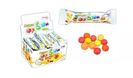 Жевательная резинка Фру5фи с начинкой ассорти (CG-232) 17,5 гр*10 бл*25 шт CG-232 - фото 20607