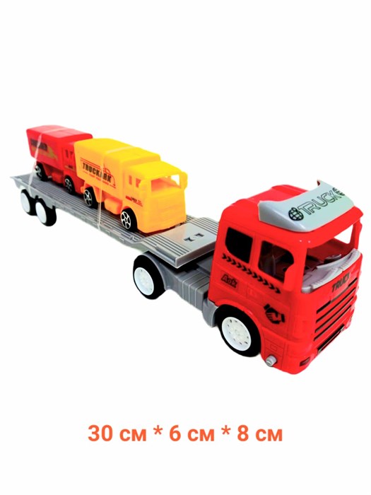 Автовоз с грузовыми автомобилями в пакете 30 х 6 х 8 см K398-8A K398-8A - фото 20905