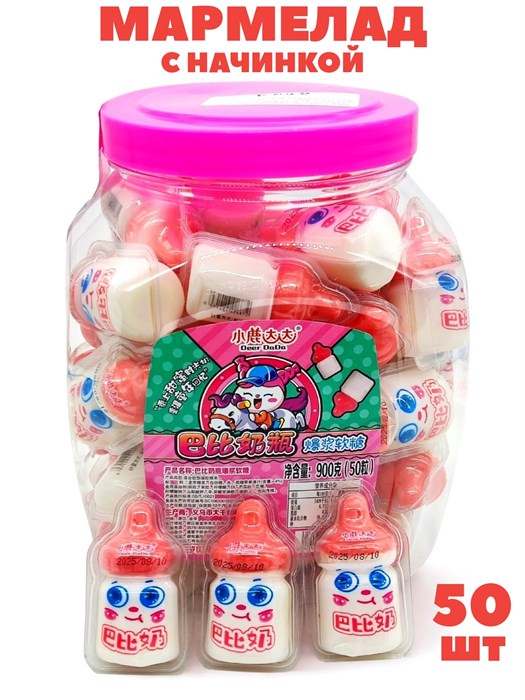 Мармелад Deep Da Da Бутылочка с начинкой (7046) 18 гр*1 кор х 6 банок х 50 шт 7046 - фото 21020