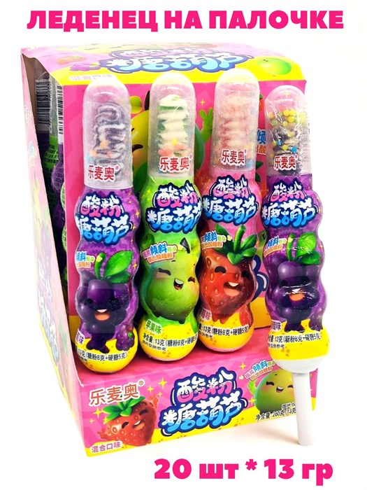 Леденцы кисло-сладкие Фруктовое ассорти Лемао (10640) 13 гр*1 кор х 12 бл х 20 шт 10640