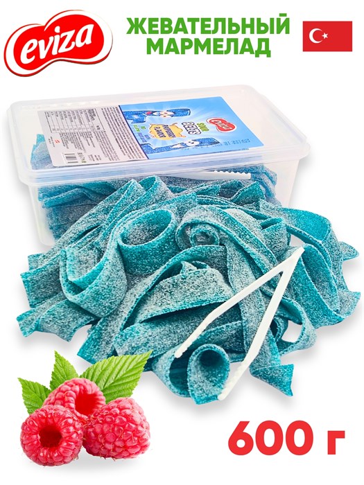 Мармелад EVIZA Кислые ленты с посыпкой (Малина) (EVIZA3759) 600 гр*1 кор х 12 контейнеров*1 шт EVIZA3759 - фото 21415