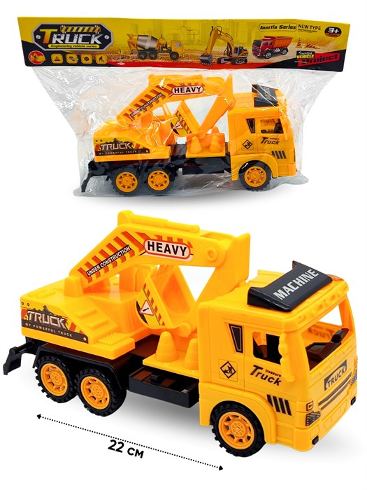 Машина Экскаватор в пакете 23 х 8 х 12 см 628-3A 628-3A - фото 21443