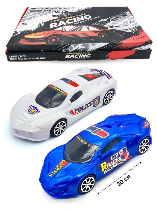 Машина Полицейская гоночная инерционная 20 х 8,5 х 5 см PP188-H309 PP188-H309 - фото 21486