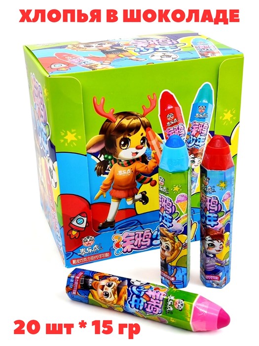 Воздушные пшеничные хлопья в шоколаде Карандаш Tai Le Hu (0880) 15 гр*1 кор х 8 бл х 20 шт 0880 - фото 21636