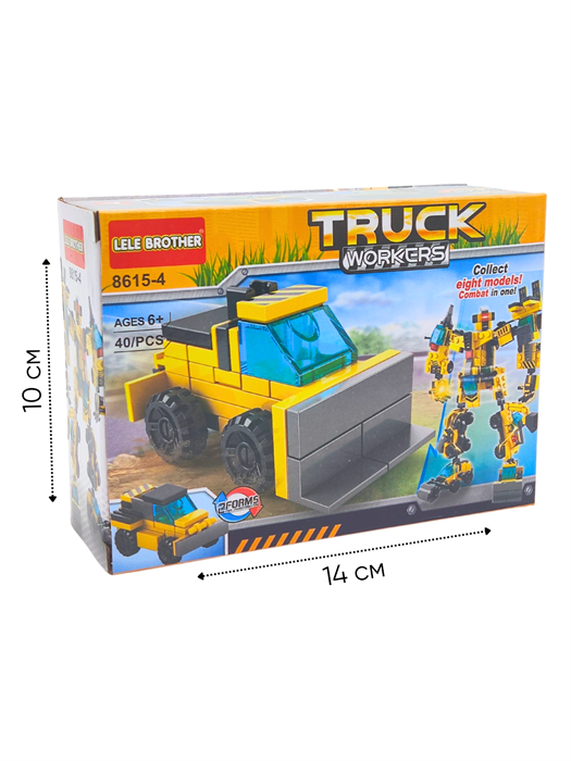Конструктор Строительная техника 40 деталей в коробке 14 х 10 см 8615-4 8615-4