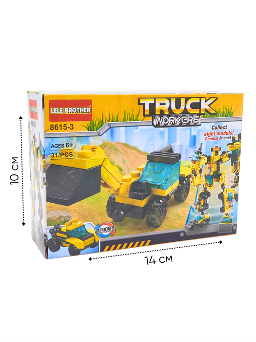 Конструктор Строительная техника 31 деталь в коробке 14 х 10 см 8615-3 8615-3