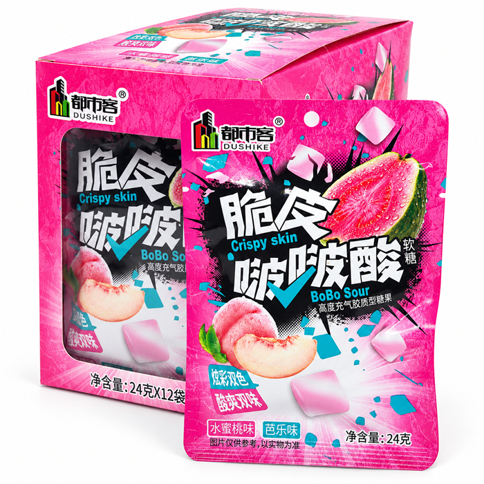 Жевательные конфеты в оболочке Гуава Crispy skin DUSHIKE (02500) 24 гр*1 кор х 12 бл х 20 шт 02500