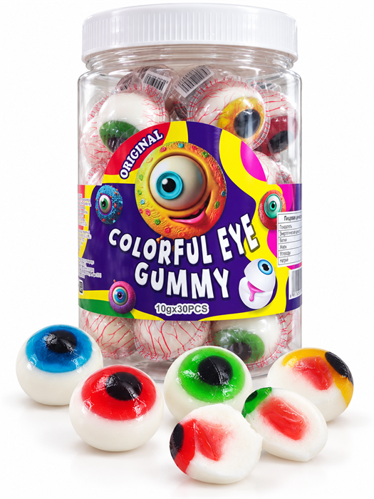 Мармелад жевательный GUMMY BOX Глаз (BOX27145) 10 гр*20 банок*30 шт BOX27145