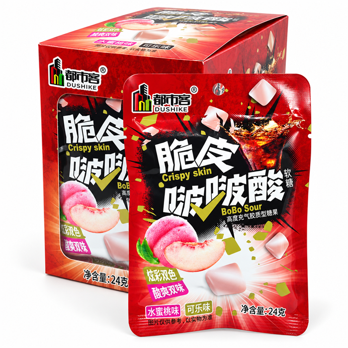Жевательные конфеты в оболочке Кола Crispy skin DUSHIKE (42837) 24 гр*1 кор х 12 бл х 20 шт 42837