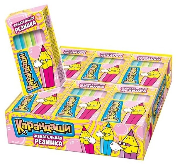 Жевательная резинка Карандаши (Канди Клаб) (GUM024) 15 гр*12 бл*24 шт GUM024 - фото 7315