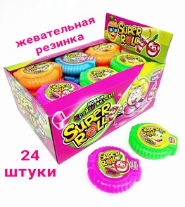 Жевательная резинка SUPER ROLL крейзи вкусы (Канди Клаб) (GUM006-1) 10 гр*16 бл*24 шт GUM006-1