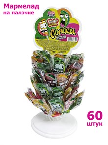 Мармелад на палочке CRAZY GUMMY Слайсы (Канди Клаб) (MAR097) 13 гр*6 стендов*60 шт MAR097