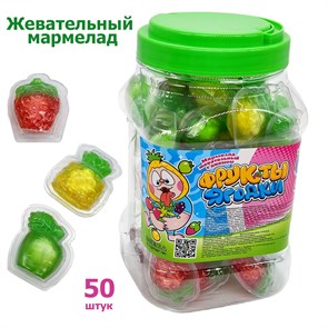 Мармелад жевательный Фрукты ягодки с джемом (СКИФ) (МБ-1328) 10 гр*8 банок*50 шт МБ-1328