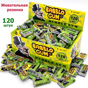 Жевательная резинка Kartel Babblo Gum с тату со вкусом Тутти-фрутти 2,5 гр*10 бл*120 шт 8040