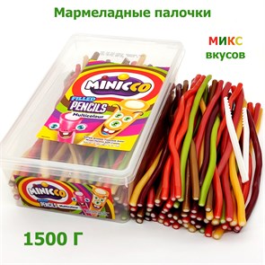 Мармелад Minicco Pencils Multicolour палочки Микс вкусов (19500186) 1500 гр*1 кор х 8 бл*1 шт 19500186