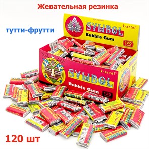 Жевательная резинка Kartel Symbol (Символ) со вкусом тутти-фрутти (0a1.c10) 2,5г*10 бл*120 шт 0a1.c10