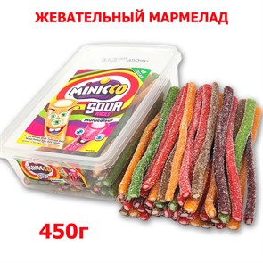 Мармелад Minicco Sour Pencils Multicolour палочки в обсыпке Микс(19500344) 450 гр*1 кор х 12 бл*1 шт 19500344