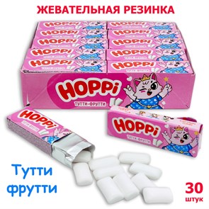 Жевательная резинка Hoppi подушки со вкусом Тутти - фрутти (9757) 13,2 гр*20 бл*30 шт 9757