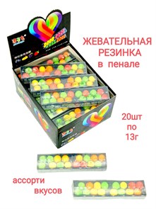 Жевательная резинка Ассорти вкусов в пенале Piaoliangtu (0778) 13 гр*1 кор х 12 бл х 20 шт 0778