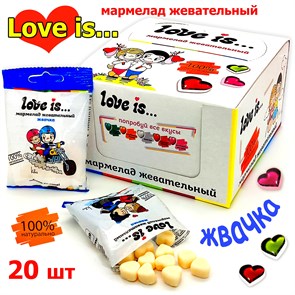 Мармелад жевательный LOVE IS ЛОВИС ЖуйМиксик со вкусом Жвачка (708490/70833) 20 гр*8 бл*20 шт 708490