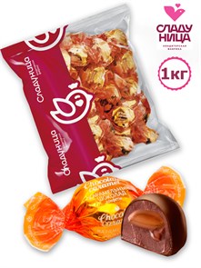 Конфеты Chokolate caramel 1 кг помадные карамельный шоколад в глазури (48 шт/21 гр) 1 кор х 5 пак 66-25/07009