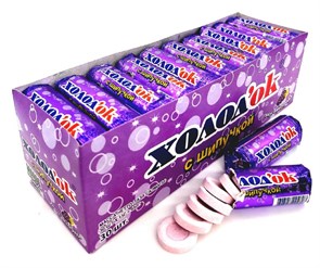 Конфеты Холодок таблетированные со вкусом ВИНОГРАДА в стике (DE-050) 15 гр*24 бл*30 шт DE-050