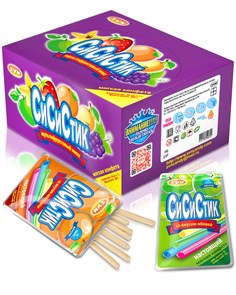 Конфета мягкая СИ СИ СТИК Фруктовый микс в соломинках ZVN 7 гр*12 бл*40 шт 202581