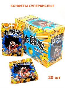 Карамель Dushike супер кислая Лимон (9844) 24 гр*1 кор х 12 бл х 20 шт 9844