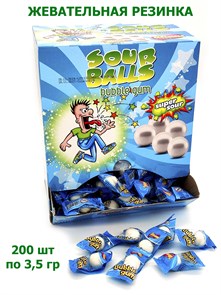 Жевательная резинка драже Sour Balls Шарики супер кислая(109-А) 3,5гр*6 бл*200шт 109-А
