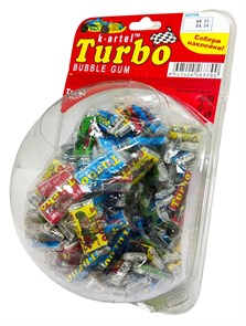 Жевательная резинка недражированная  в сфере ТУРБО TURBO (0is 000) 4,5 гр*4 бл*250 шт 0is 000