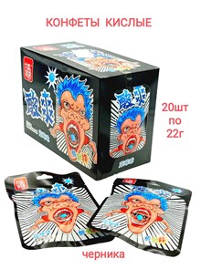Кислые конфеты TM Черника (40512) 22 гр*1 кор х 12 бл х 20 шт 40512