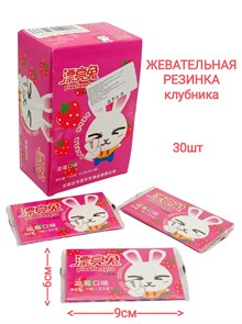 Жевательная резинка Зайка Piaoliangtu Клубника (40338) 11 гр*1 кор х 24 бл х 30 шт 40338