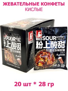 Кислые жевательные конфеты Мистер Слон вкус Кола (40145) 28 гр*1 кор х 12 бл х 20 шт 40145