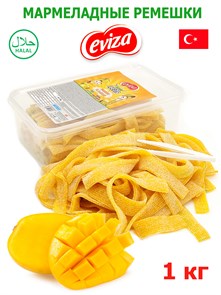 Мармелад EVIZA Кислые ленты с посыпкой (Манго) (GLB2110) 1кг*1кор х 12 контейнеров*1 шт GLB2110