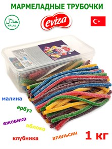 Мармелад EVIZA Кислые карандаши с посыпкой (Микс фрукты) (GLB2114) 1кг*1кор х 12 контейнеров*1 шт GLB2114