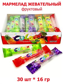 Мармелад жевательный фруктовый Color (80163) 16гр*20уп*30шт 80163