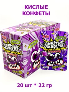 Кислые конфеты Ujane Foods Виноград (5342) 22 гр*1 кор х 12 бл х 20 шт 5342