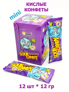 Конфеты Ujane mini кислые Черника (5205) 12 гр*1 кор х 24 бл х 12 шт 5205