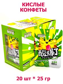 Конфеты кислые Тигренок Happy&Good Яблоко (3304) 25 гр*1 кор х 12 бл х 20 шт 3304