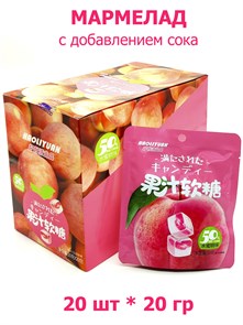 Мармелад с добавлением сока Haoliyuan Персик (8701) 20 гр*1 кор х 12 бл х 20 шт 8701