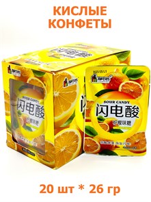 Конфеты кислые фруктовые Dushike Лимон (40833) 26 гр*1 кор х 12 бл х 20 шт 40833