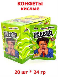 Конфеты фруктовые кислые Teng Da Sour&Candy Лимон (40796) 24 гр*1 кор х 12 бл х 20 шт 40796