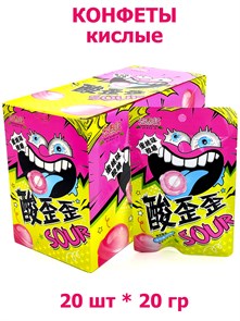 Конфеты Hohg Tai Kee Foods Sour кислые Персик (4648) 20 гр*1 кор х 12 бл х 20 шт 4648