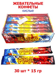 Кислые жевательные конфеты Воин Tongzhetan (40813) 15 гр*1 кор х 20 бл х 30 шт 40813
